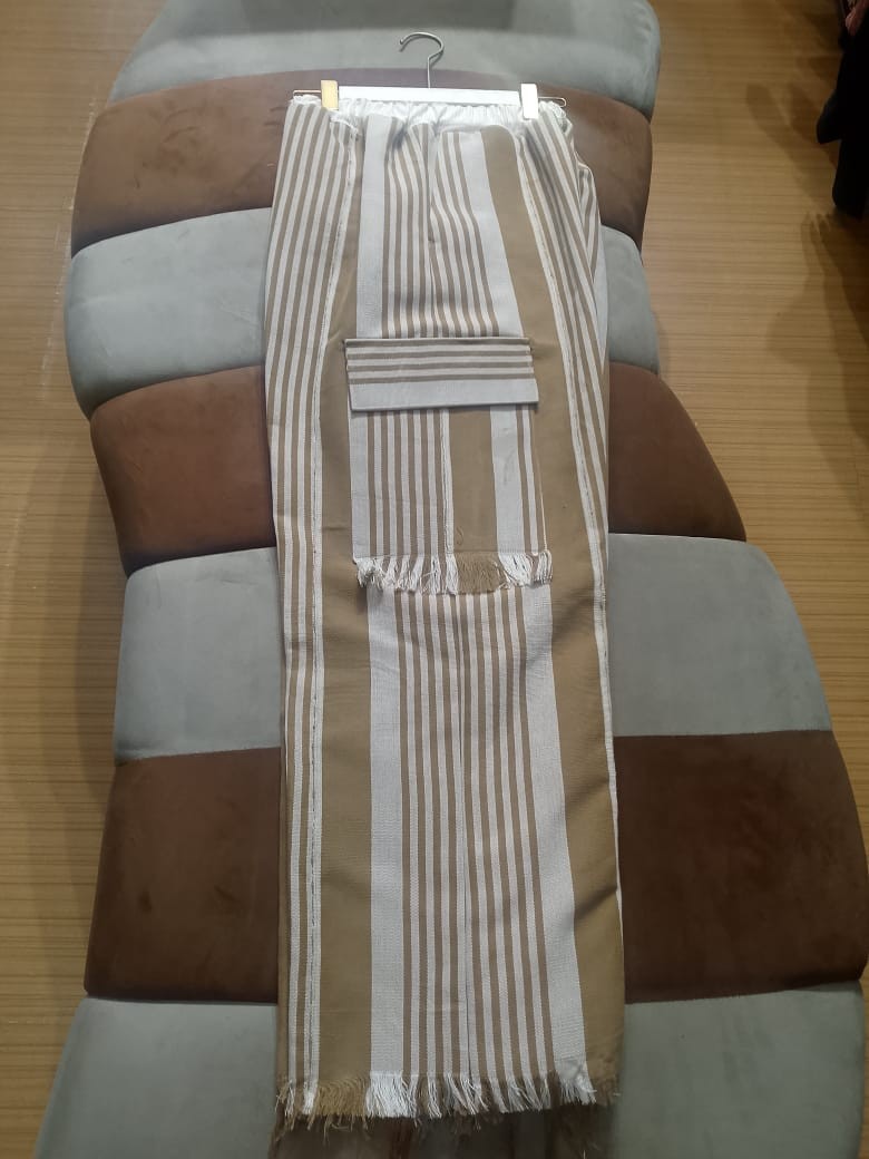 Aso Oke Combat Palazzo Pants for Men