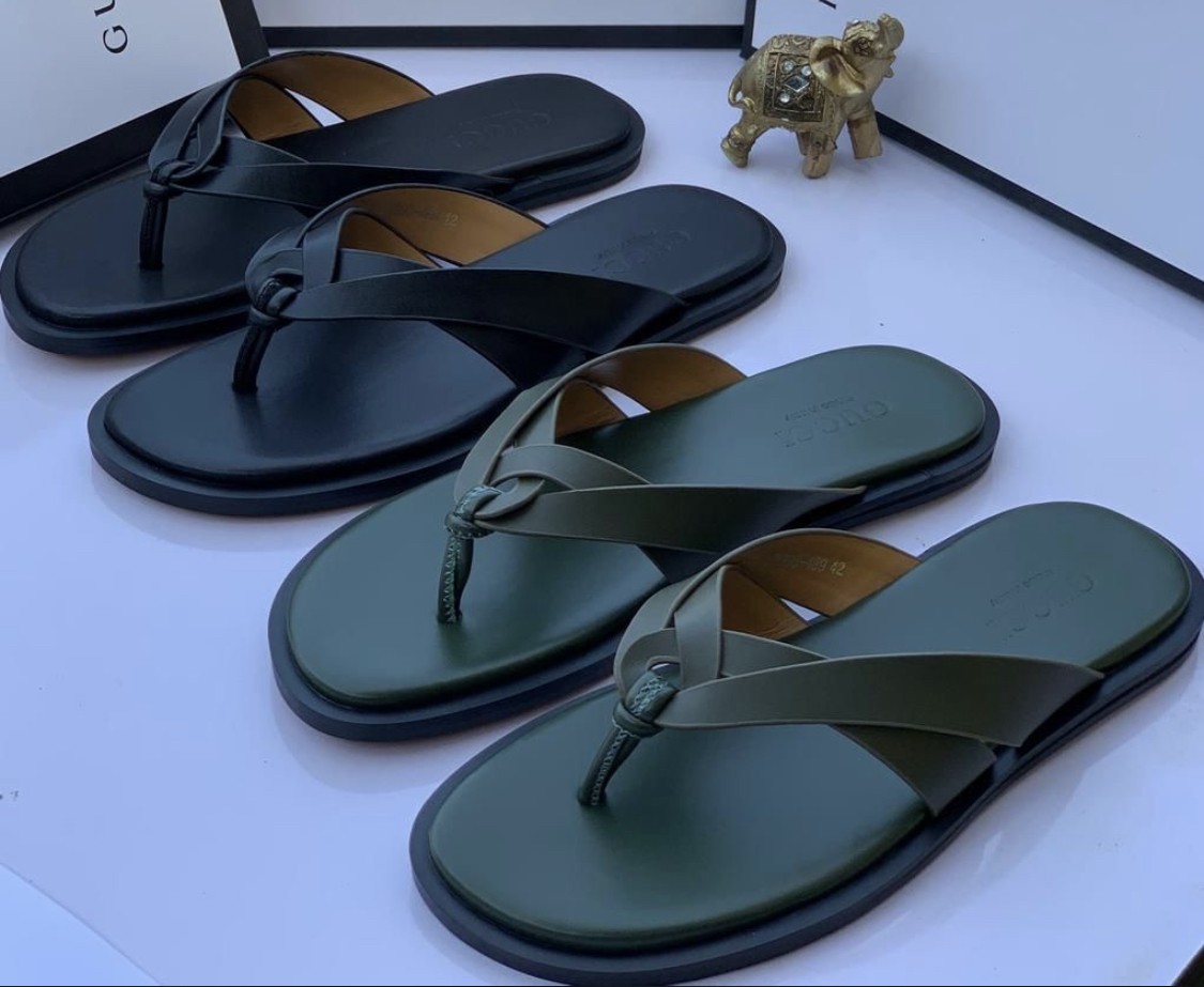 Luxury Men’s Leather Slippers